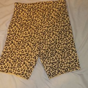 Leopard biker shorts
